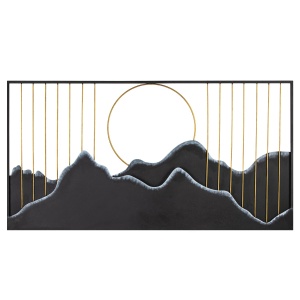 Decoratiune de perete multicolora din metal 60x114 cm Sagarmatha - 1 The Home Collection