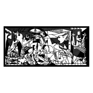 Decoratiune de perete neagra din metal 40x80 cm Pıcassso The Home Collection