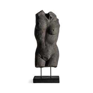 Decoratiune gri/neagra din ceramica 74 cm Gabriela Vical Home