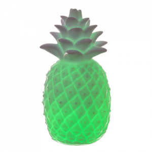 Decoratiune luminoasa alba din PVC si plastic Pineapple The Home Collection