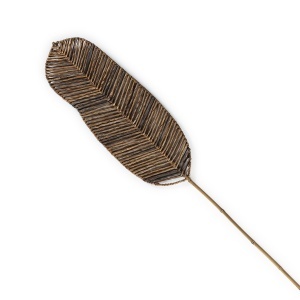 Decoratiune maro din fibre naturale 30 cm Leaf Thai Natura