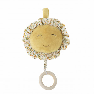 Decoratiune suspendabila alba/galbena din poliester Vigge Bloomingville Mini