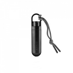 Dispenser gel dezinfectant negru din metal 17 ml Hailim Eva Solo