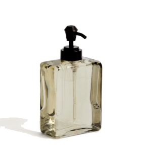 Dispenser sapun lichid maro deschis din sticla 9x17 cm Meris Kave Home