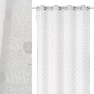 Draperie alba din poliester 140x260 cm Dots The Home Collection
