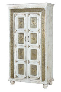 Dulap alb/bronz din lemn 183 cm Miroa Giner y Colomer