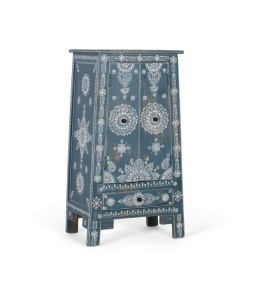 Dulap albastru/alb din lemn 92 cm Macao Giner y Colomer
