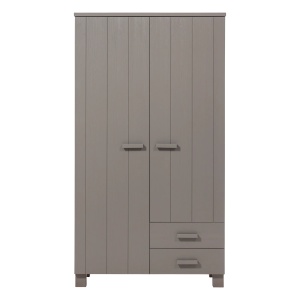 Dulap gri din lemn 202 cm Dennis Woood