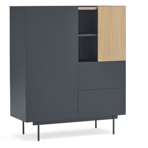 Dulap gri/maro din metal 120 cm Otto Teulat