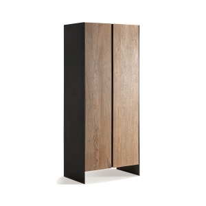 Dulap maro/negru din lemn 210 cm Killeany Vical Home