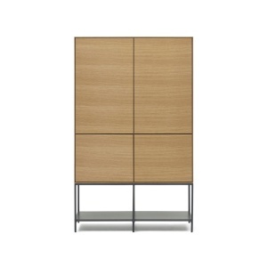 Dulap maro/negru din metal 160 cm Vedrana Kave Home