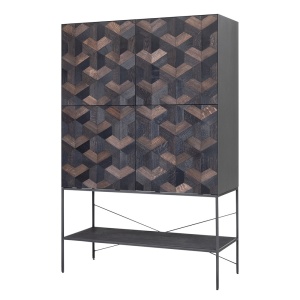 Dulap negru/maro 168 cm Illusion Versmissen