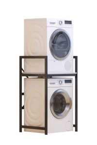 Dulap pentru masina de spalat negru/alb C7 din metal The Home Collection