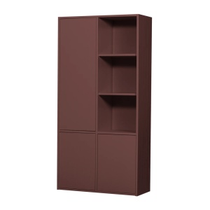 Dulap rosu burgund din lemn 200 cm Merel Woood