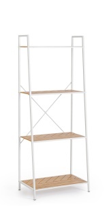 Etajera alba/maro din metal 150 cm Haldor Bizzotto