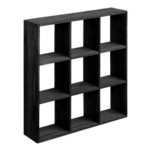 Etajera de perete din lemn negru 46 cm Moss House Nordic
