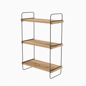 Etajera de perete maro din metal 66 cm Andreas The Home Collection