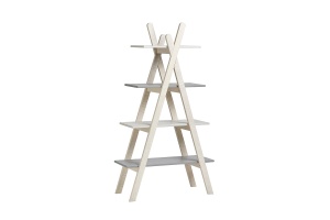 Etajera gri din lemn 146 cm Sia The Home Collection