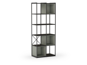 Etajera neagra/verde din metal 179 cm Anya Med The Home Collection