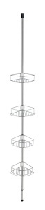 Etajera telescopica pentru baie din metal argintiu 275 cm Dolcedo Wenko