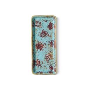 Farfurie intinsa multicolora din ceramica 8x18 cm 70s ceramics Patina HKliving