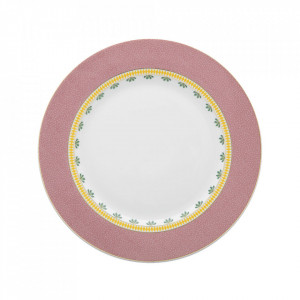 Farfurie intinsa multicolora din portelan 27 cm Majorelle Pink Pip Studio