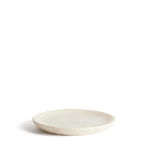 Farfurie pentru desert alba din marmura 23 cm Erefi Kave Home
