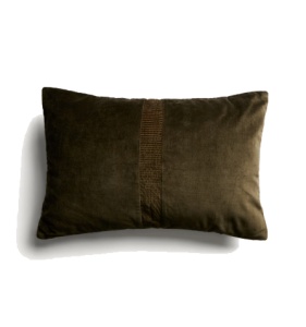 Fata de perna verde din catifea 30x50 cm Tavre Kave Home