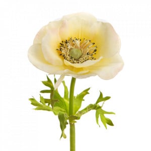 Floare artificiala galbena din PVC 44 cm Anemone Lou De Castellane