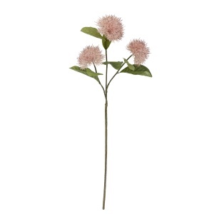Floare artificiala roz/verde din fibre sintetice 100 cm Chrysantemum Bloomingville