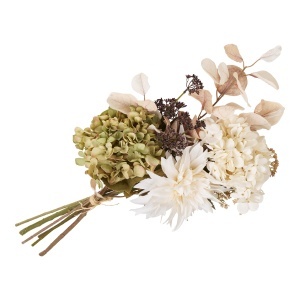 Flori artificiale din fibre sintetice multicolore 67 cm Hydrangea House Nordic