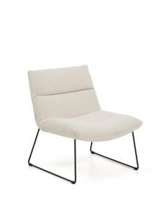 Fotoliu bej din textil Asen Kave Home