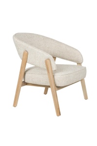 Fotoliu bej din textil Bright Zuiver