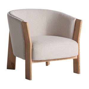 Fotoliu bej/maro din textil Nara Avy Vical Home