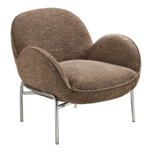 Fotoliu din textil maro deschis Zomba House Nordic
