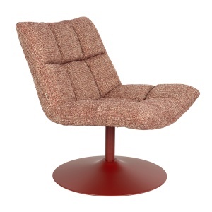 Fotoliu din textil rosu Bar Dutchbone