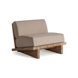 Fotoliu exterior maro/bej din lemn Pure Vical Home
