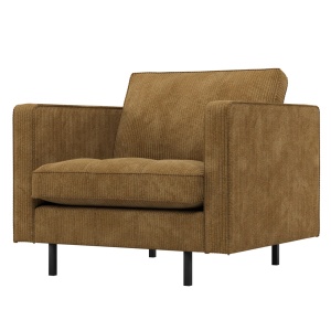 Fotoliu galben miere din textil Rodeo Classic Rib Woood
