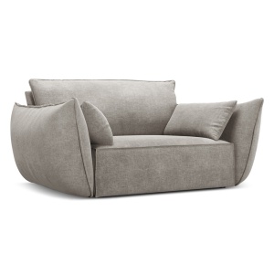 Fotoliu gri deschis din textil Kaelle Micadoni