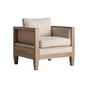 Fotoliu maro/bej din textil Grube Vical Home