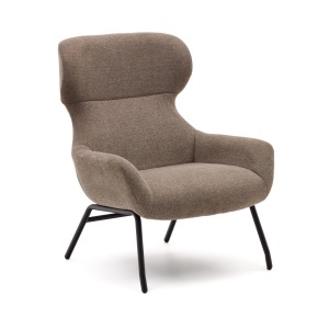 Fotoliu maro din textil Belina Kave Home