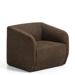 Fotoliu maro din textil Milare Chenille L Kave Home
