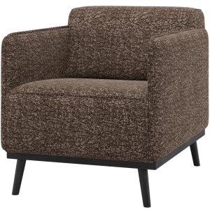 Fotoliu maro din textil Statement Arms Woood