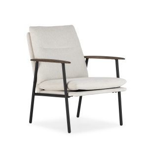 Fotoliu negru/bej din textil Dunia The Home Collection