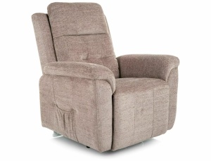 Fotoliu recliner bej inchis din textil Morgan The Home Collection