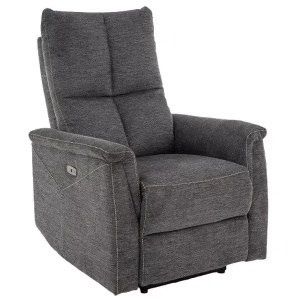 Fotoliu recliner gri inchis din textil Neptun The Home Collection