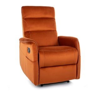Fotoliu recliner maro scortisoara din catifea Solon Massage The Home Collection