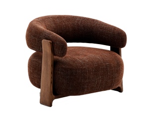 Fotoliu rosu/maro din textil Granite Chenille Kave Home