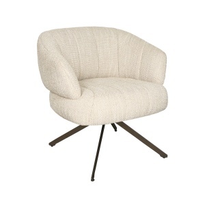 Fotoliu rotativ din textil bej Saga Quiet Object