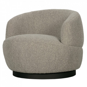 Fotoliu rotativ din textil Woolly Natural Woood